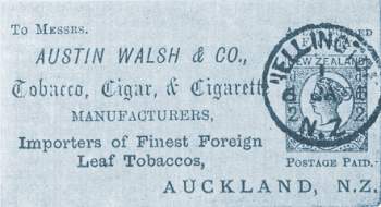 New Zealand 'Cigarette' Postal Card - Circa 1892