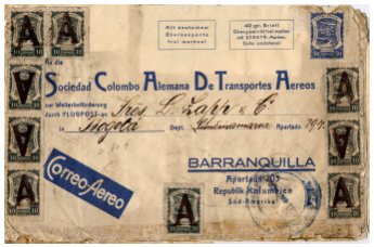 columbia SCADTA Envelope Used